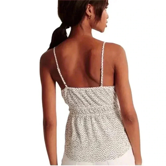 Abercrombie & Fitch Satin Dot Waist Tie Tank Size Small - Picture 2 of 9